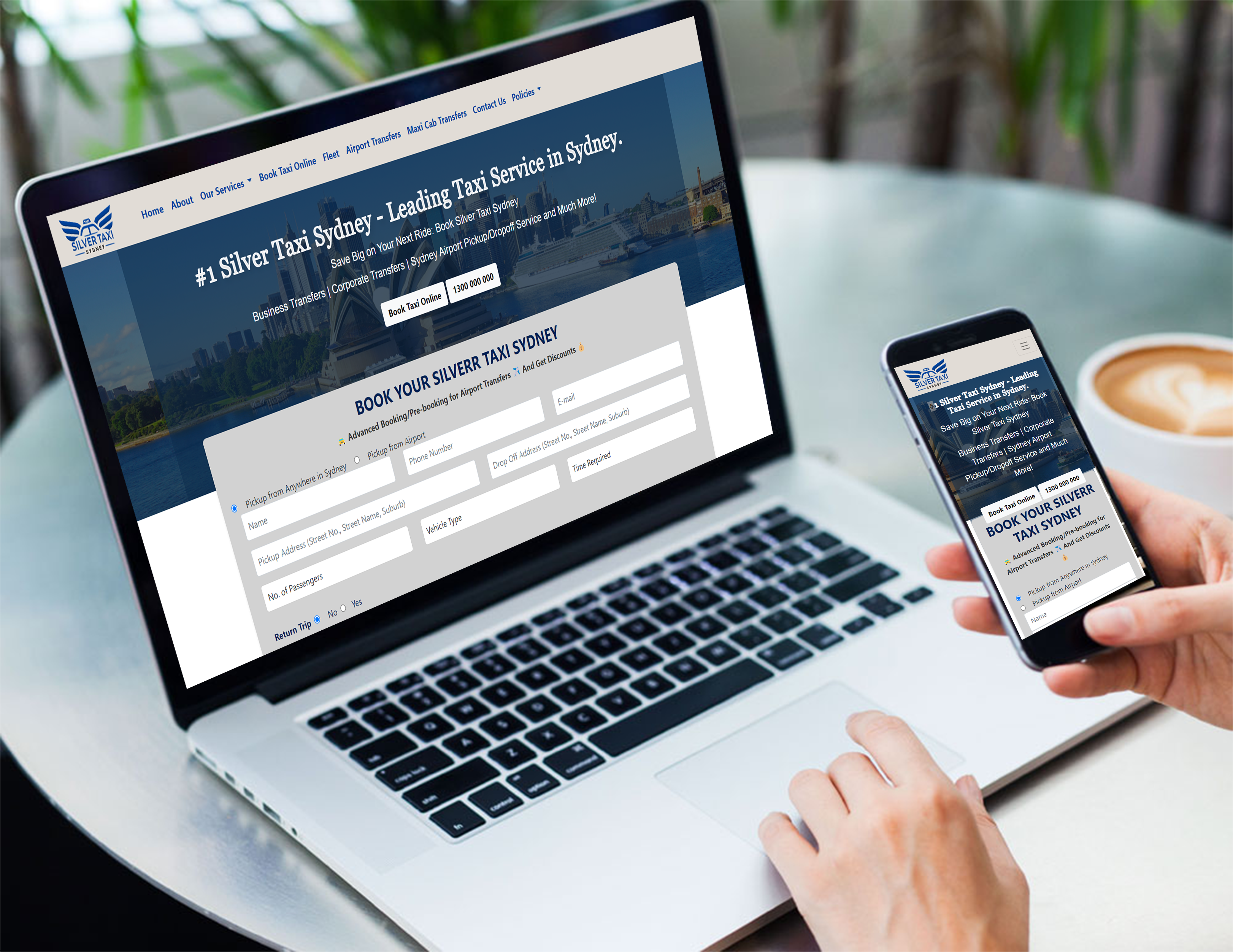 Silver Online Cab premium service vehicle